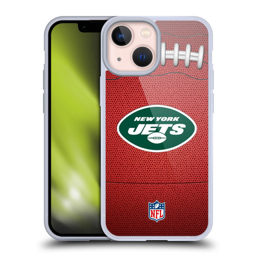 NFL New York Jets Graphics Football Soft Gel Case for Apple iPhone 13 Mini