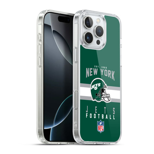 NFL New York Jets Graphics Helmet Typography Soft Gel Case for Apple iPhone 16 Pro Max & MagSafe