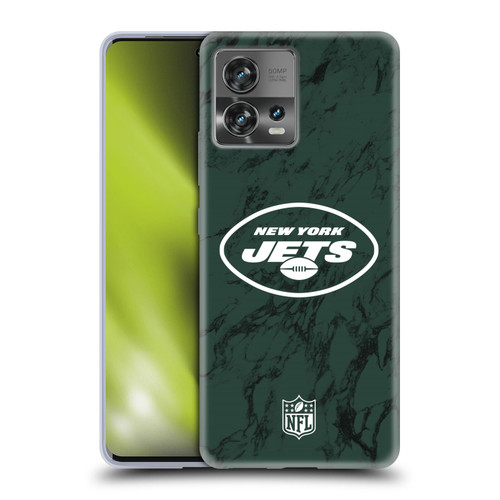 NFL New York Jets Graphics Coloured Marble Soft Gel Case for Motorola Moto Edge 30 Fusion