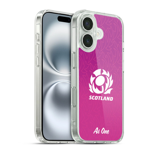 Scotland Rugby Graphics Gradient Pattern Soft Gel Case for Apple iPhone 16
