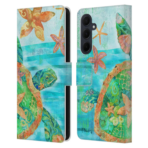 Paul Brent Coastal Nassau Turtle Leather Book Wallet Case Cover For Samsung Galaxy A35 5G