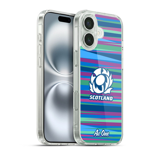 Scotland Rugby Graphics Training Pattern Soft Gel Case for Apple iPhone 16 Plus