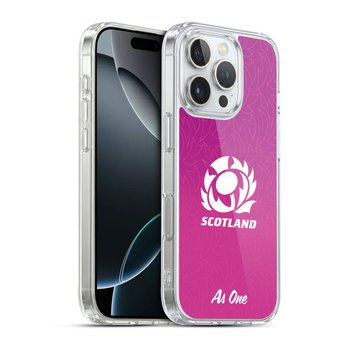 Scotland Rugby Graphics Gradient Pattern Soft Gel Case for Apple iPhone 16 Pro