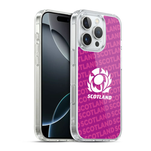 Scotland Rugby Graphics Logo Purple Soft Gel Case for Apple iPhone 16 Pro