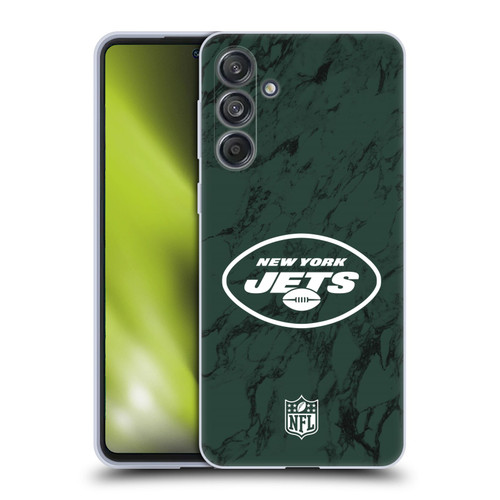 NFL New York Jets Graphics Coloured Marble Soft Gel Case for Samsung Galaxy M55 5G