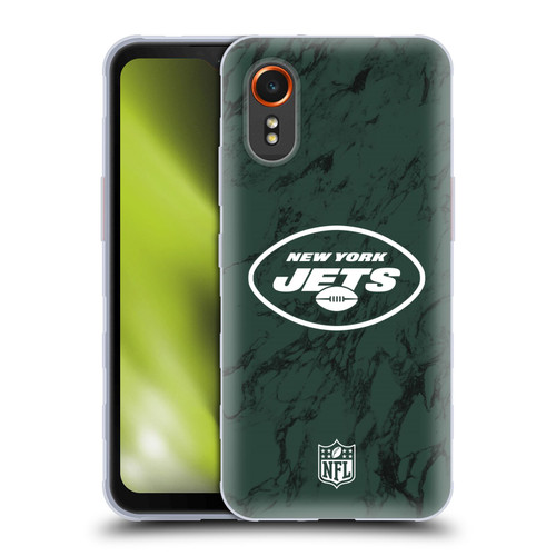 NFL New York Jets Graphics Coloured Marble Soft Gel Case for Samsung Galaxy Xcover7 5G