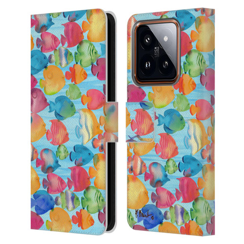 Paul Brent Coastal Tropical Fish School Leather Book Wallet Case Cover For Xiaomi 14