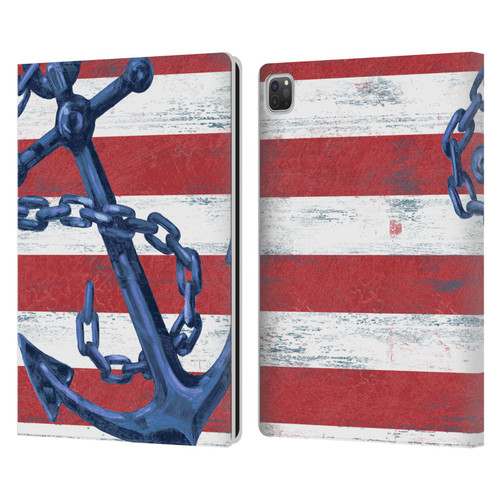 Paul Brent Nautical Westerly Anchor Leather Book Wallet Case Cover For Apple iPad Pro 13 M4 2024