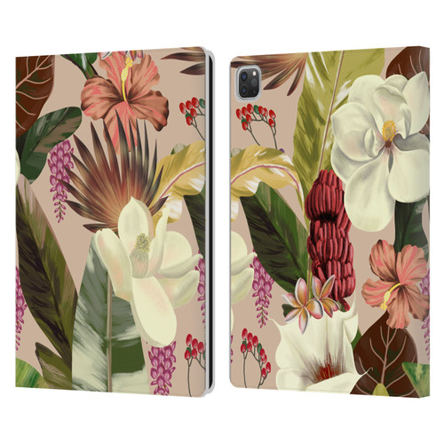 Anis Illustration Graphics New Tropicals Leather Book Wallet Case Cover For Apple iPad Pro 13 M4 2024