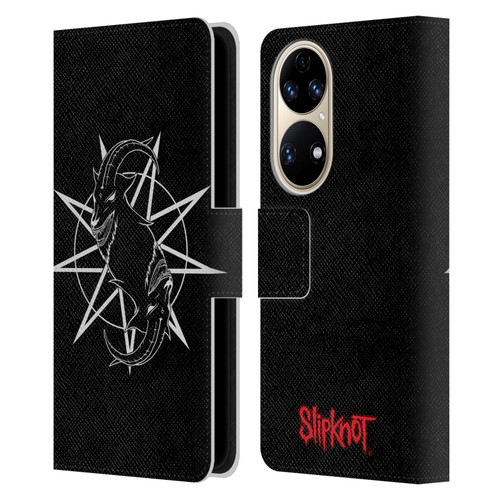 Slipknot Key Art Goat Logo Leather Book Wallet Case Cover For Huawei P50