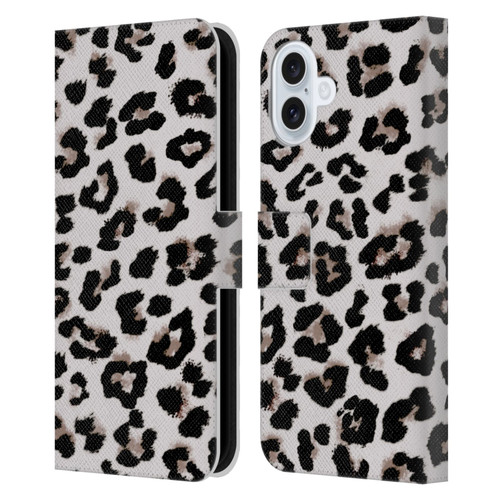 Anis Illustration Graphics Feline Leather Book Wallet Case Cover For Apple iPhone 16 Plus