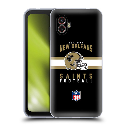 NFL New Orleans Saints Graphics Helmet Typography Soft Gel Case for Samsung Galaxy Xcover6 Pro/Pro2