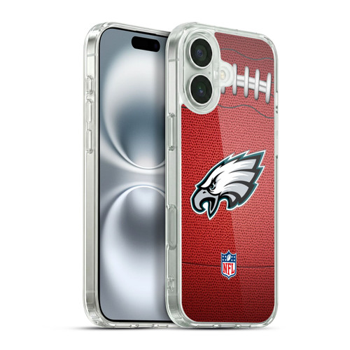 NFL Philadelphia Eagles Graphics Football Soft Gel Case for Apple iPhone 16 Plus & MagSafe