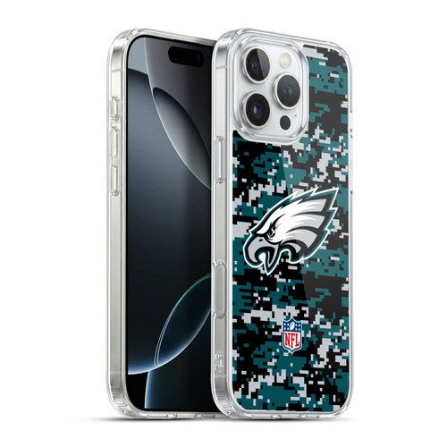 NFL Philadelphia Eagles Graphics Digital Camouflage Soft Gel Case for Apple iPhone 16 Pro Max & MagSafe
