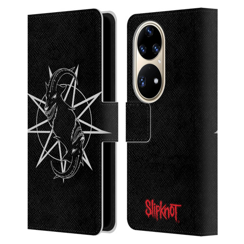 Slipknot Key Art Goat Logo Leather Book Wallet Case Cover For Huawei P50 Pro