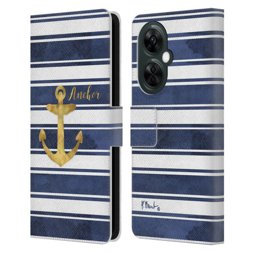 Paul Brent Nautical Anchor Leather Book Wallet Case Cover For OnePlus Nord CE 3 Lite 5G
