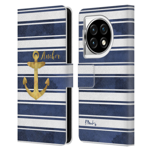Paul Brent Nautical Anchor Leather Book Wallet Case Cover For OPPO OnePlus Ace 3 5G