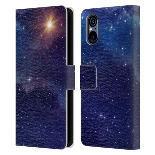 Cosmo18 Space 2 Shine Leather Book Wallet Case Cover For Sony Xperia 5 V 5G