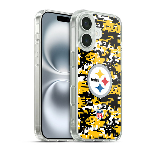 NFL Pittsburgh Steelers Graphics Digital Camouflage Soft Gel Case for Apple iPhone 16