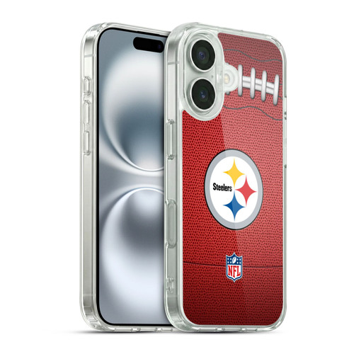 NFL Pittsburgh Steelers Graphics Football Soft Gel Case for Apple iPhone 16