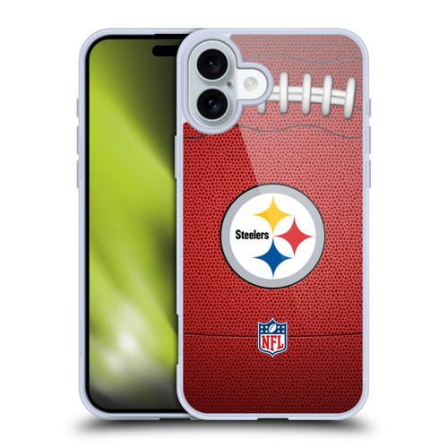 NFL Pittsburgh Steelers Graphics Football Soft Gel Case for Apple iPhone 16 Plus NFL Pittsburgh Steelers Graphics Football Soft Gel Case for Apple iPhone 16 Plus