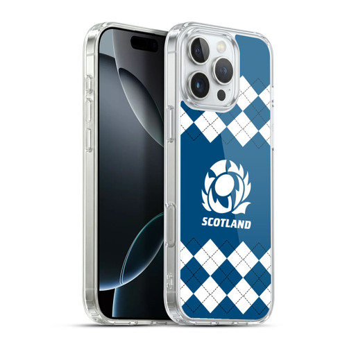 Scotland Rugby Logo 2 Argyle Soft Gel Case for Apple iPhone 16 Pro Max