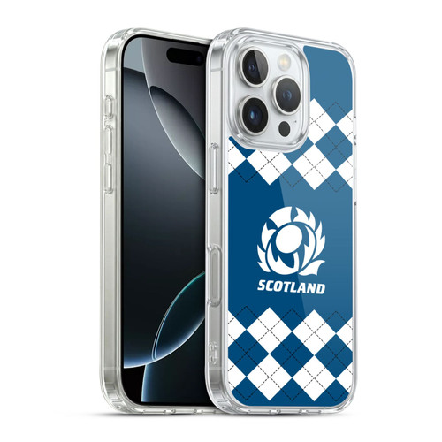 Scotland Rugby Logo 2 Argyle Soft Gel Case for Apple iPhone 16 Pro