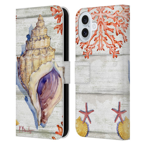 Paul Brent Ocean Bahia Shells Leather Book Wallet Case Cover For Apple iPhone 16 Plus