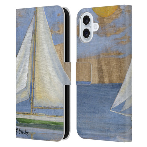 Paul Brent Ocean Serene Sailboat Leather Book Wallet Case Cover For Apple iPhone 16 Plus