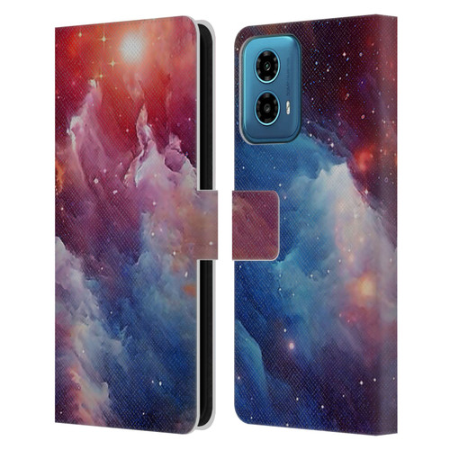 Cosmo18 Space Mysterious Space Leather Book Wallet Case Cover For Motorola Moto G34 5G