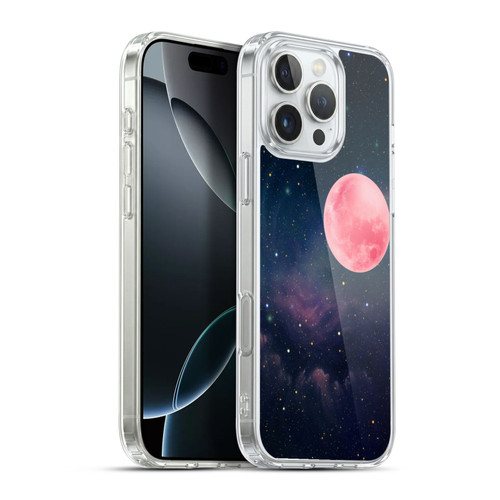 Cosmo18 Space Pink Moon Soft Gel Case for Apple iPhone 16 Pro Max & MagSafe