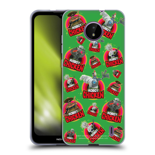 Robot Chicken Graphics Icons Soft Gel Case for Nokia C10 / C20