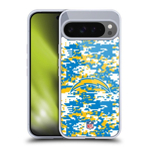 NFL Los Angeles Chargers Graphics Digital Camouflage Soft Gel Case for Google Pixel 9 Pro XL