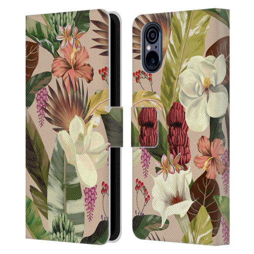 Anis Illustration Graphics New Tropicals Leather Book Wallet Case Cover For Sony Xperia 5 V 5G