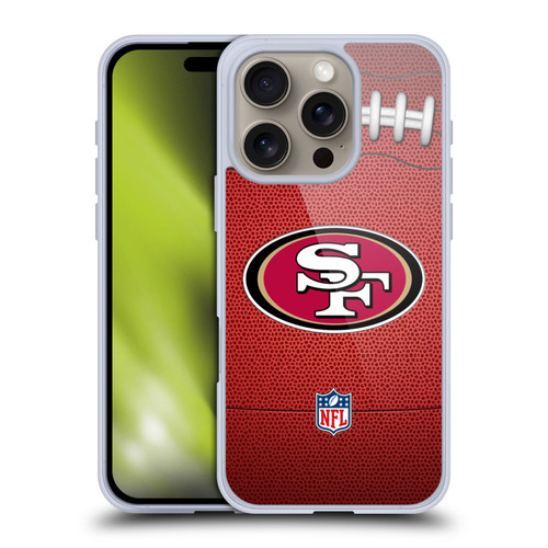 NFL San Francisco 49ers Graphics Football Soft Gel Case for Apple iPhone 16 Pro