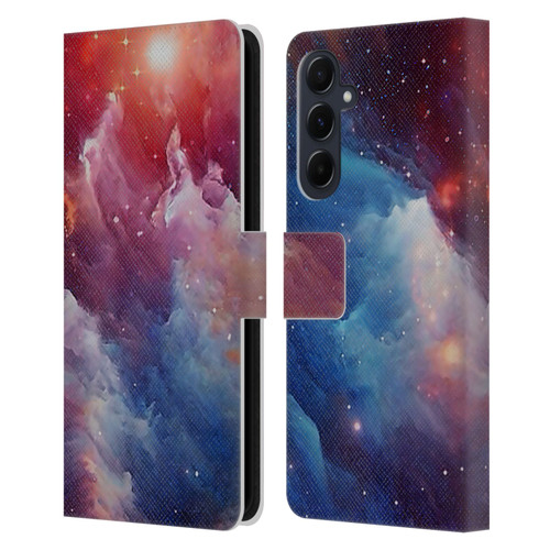Cosmo18 Space Mysterious Space Leather Book Wallet Case Cover For Samsung Galaxy A55 5G