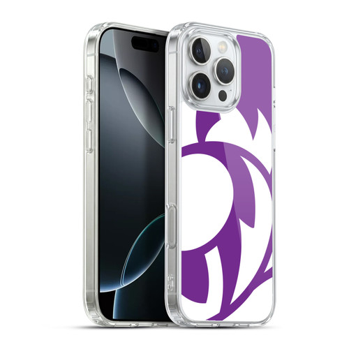 Scotland Rugby Oversized Thistle Purple Heather Soft Gel Case for Apple iPhone 16 Pro Max & MagSafe