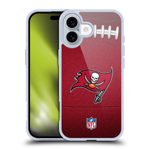 NFL Tampa Bay Buccaneers Graphics Football Soft Gel Case for Apple iPhone 16