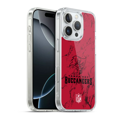 NFL Tampa Bay Buccaneers Graphics Coloured Marble Soft Gel Case for Apple iPhone 16 Pro & MagSafe