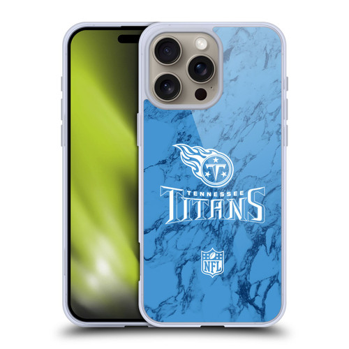 NFL Tennessee Titans Graphics Coloured Marble Soft Gel Case for Apple iPhone 16 Pro Max