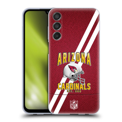 NFL Arizona Cardinals Logo Art Football Stripes Soft Gel Case for Samsung Galaxy M15/F15 5G