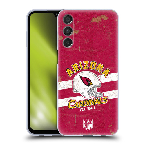 NFL Arizona Cardinals Logo Art Helmet Distressed Soft Gel Case for Samsung Galaxy M15/F15 5G