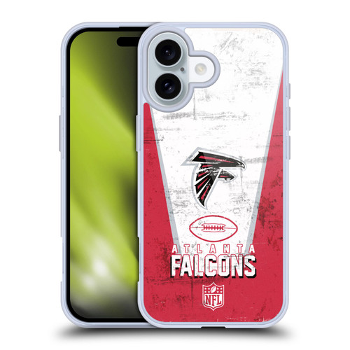 NFL Atlanta Falcons Logo Art Banner Soft Gel Case for Apple iPhone 16