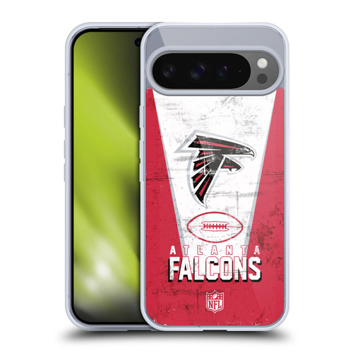 NFL Atlanta Falcons Logo Art Banner Soft Gel Case for Google Pixel 9 Pro XL
