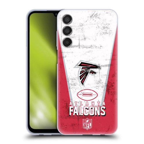 NFL Atlanta Falcons Logo Art Banner Soft Gel Case for Samsung Galaxy M15/F15 5G