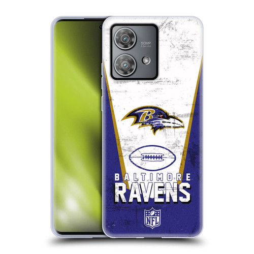 NFL Baltimore Ravens Logo Art Banner Soft Gel Case for Motorola Edge 40 Neo 5G