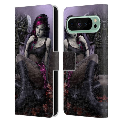 Tom Wood Fantasy Goth Girl Vampire Leather Book Wallet Case Cover For Google Pixel 9 Pro XL