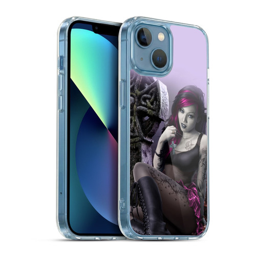 Tom Wood Fantasy Goth Girl Vampire Soft Gel Case for Apple iPhone 13 Mini & MagSafe