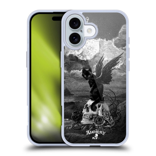 Alchemy Gothic Cats Nine Lives Of Poe Skull Soft Gel Case for Apple iPhone 16
