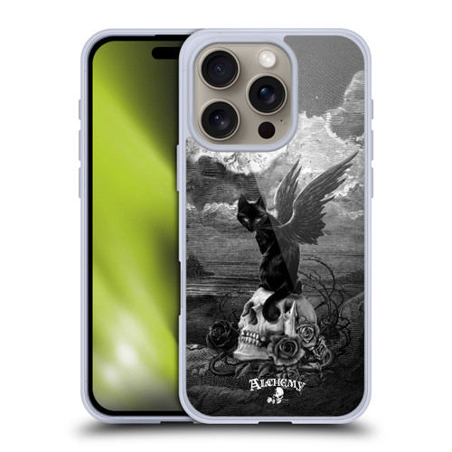 Alchemy Gothic Cats Nine Lives Of Poe Skull Soft Gel Case for Apple iPhone 16 Pro